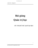 Bài giảng Quản trị học - MBA Trần Quốc Tuấn, Nguyễn Ngọc Hạnh