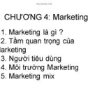 Bài giảng Quản trị marketing: Chương 4 - Marketing