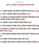 Bài giảng: Quản trị kênh phân phối