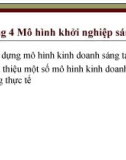 Bài giảng Đổi mới, sáng tạo và khởi nghiệp - Chương 4: Mô hình khởi nghiệp sáng tạo