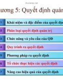 Bài giảng Quản trị học - Chương 5: Quyết định quản trị (ĐH Thương mại)