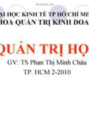 Bài giảng Quản trị học: Chương 1 - TS. Phan Thị Minh Châu