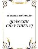 Kế hoạch thành lập quán cơm chay Thiền vị