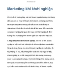 Marketing khi khởi nghiệp