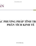 Các phương pháp tĩnh trong phân tích kinh tế