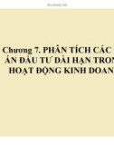 Bài giảng Phân tích hoạt động kinh doanh: Chương 7 - ThS. Lê Văn Hòa (2016)