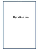 Học hỏi sai lầm