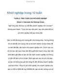 Khởi nghiệp trong 12 tuần - tuần 4