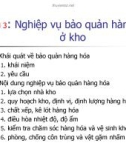 Bài giảng Kinh doanh kho và bao bì: Bài 3 - Ths. Nguyễn Thị Minh Nguyệt