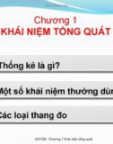 Bài giảng Thống kê trong kinh doanh và kinh tế: Chương 1 - Chế Ngọc Hà