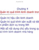 Chương 4: Quản trị quá trình kinh doanh trong nhà hàng