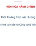 VĂN HÓA HÀNH CHÍNH