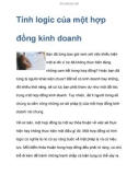 Cách tính logic của một hợp đồng kinh doanh