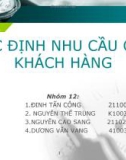 Bài thuyết trình Xác định nhu cầu của khách hàng