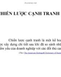 Bài giảng Chiến lược cạnh tranh