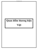 Quan điểm thương hiệu Việt