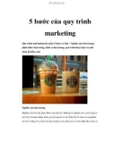 5 bước của quy trình marketing