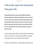 Triết lý biến người bán hàng thành Tổng giám đốc