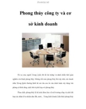 Phong thủy công ty và cơ sở kinh doanh