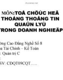 Bài giảng môn Tổ chức quản lý thông tin trong doanh nghiệp: Tổng quan về hệ thống thông tin