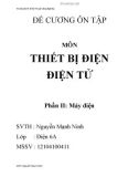 Đề cương ôn tập môn Thiết bị điện điện tử - Phần II: Máy điện