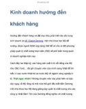 Kinh doanh hướng đến khách hàng