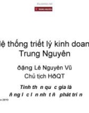 Hệ thống triết lý kinh doanh Trung Nguyên