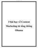 3 bài học về Content Marketing từ tổng thống Obama