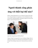 Người thành công phản ứng với thất bại thế nào