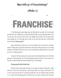 Bạn biết gì về franchising? phần 1