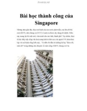 Bài học thành công của Singapore