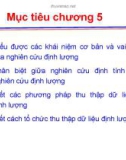 Bài giảng Nghiên cứu marketing: Chương 5 - ThS. Dư Thị Chung