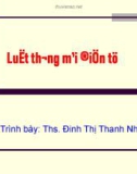 Bài giảng Luật thương mại điện tử - ThS. Định Thị Thanh Nhàn