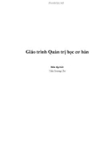 Giáo trình Quản trị học cơ bản - Tiến Trương Chí