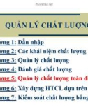 Bài giảng Quản trị chất lượng: Chương 5 - Quản lý chất lượng toàn diện