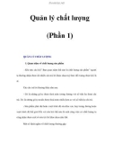 Quản lý chất lượng (Phần 1)