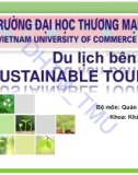 Bài giảng Du lịch bền vững - ĐH Thương Mại