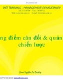 Bài giảng Quản trị chiến lược: Bảng điểm cân đối và quản trị chiến lược