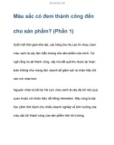 Màu sắc có đem thành công đến cho sản phẩm