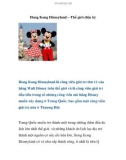 Hong Kong Disneyland – Thế giới diệu kỳ