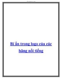 Bí ẩn trong logo của các hãng nổi tiếng