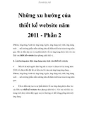 Những xu hướng của thiết kế website năm 2011 - Phần 2