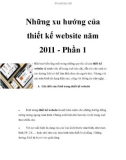 Những xu hướng của thiết kế website năm 2011 - Phần 1