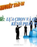 Bài thuyết trình quản lý chức năng kênh phân phối