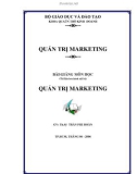 BÀI GIẢNG: QUẢN TRỊ MARKETING