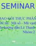 BAO GÓI THỰC PHẨM_Đề tài: Mã số Mã vạch