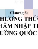 Bài giảng Kinh doanh quốc tế: Chương 6