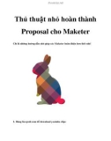 Thủ thuật nhỏ hoàn thành Proposal cho Maketer