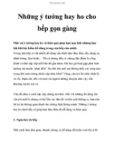 Những ý tưởng hay ho cho bếp gọn gàng