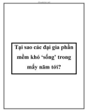 Tại sao các đại gia phần mềm khó ‘sống’ trong mấy năm tới?